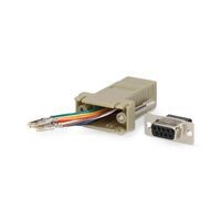 Nedis Serieller Adapter / Adapter / D-SUB 9-Pin-Buchse / RJ45 Buchse / Vernickelt / Elfenbein / Box