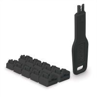 LINDY RJ45 Port Schlösser SCHWARZ, 10 Stck + 1 Schlüssel (47891)