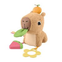 Mattel Fisher-Price sensorisches Babyspielzeug Kuschel-Capybara Plüschtier mit Beißring und Rassel f