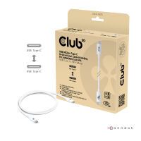 Club 3D Club3D Kabel USB-C 80Gbps zertifi. PD240W/8K240Hz 1,2m weiß retail (CAC-1572)