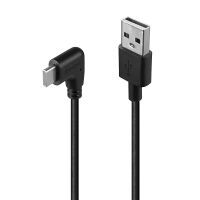 LINDY USB 2.0 Typ A an C Kabel, 90° gewinkelt 1m (32001)
