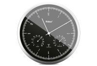 MEBUS Funkwanduhr mit Thermo Hygrometer