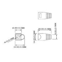Nedis RJ45, PVC, 10STÜCK, GRAU (ZUGENTLASTUNGSTÜLLE)