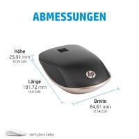 HP Inc. HP Maus 410 Slim 3 Tasten kabellos Dunkelsilber (4M0X5AA#ABB)
