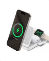 ANKER MagGo Wireless Charger 15W 3-in-1 Ladestation faltbar fuer iPhone AirPods und Apple Watch weis