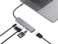 CONCEPTRONIC  6-1 Dock USB-C->HDMI/2xUSB-A/SD/TF/+   15cm gr (DONN02G)