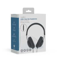 Nedis Over-Ear-Kopfhörer Wired / USB-C™ / Kabellänge: 1.20 m / Lautstärke-Regler / Schwarz