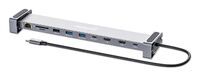 MANHATTAN USB-C PD 10-in-1 Dual Monitor Dockingstation 2xHDMI 4K60Hz 3xUSB-A 1xUSB-C 5Gbit/s USB-C P