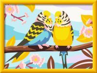 Ravensburger CreArt - Malen nach Zahlen 23994 - Bunte Wellensittiche - ab 9 Jahren