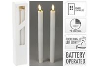 LED Wachs-Leuchterkerze 2er Pack - 12 Stück