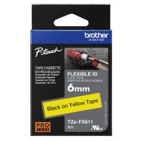 Brother TZe-FX611 - Black on yellow - TZe - Brother - 6 mm - 8 m - 1 pc(s)