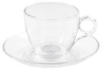 Teeglas mit Untertasse 6er Set