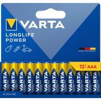 Varta Alkaline Batterie AAA 1.5 V High Energy 12-Packung