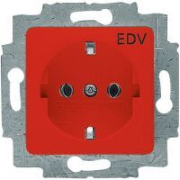 BUSCH JAEGER 20 EUC/DV-217-101 SCHUKO Steckdosen-Einsatz rot RAL3020