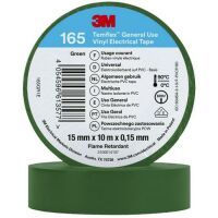 3M Temflex 15mmx10m Grün 165GR1EVinyl-Isolierband 0.15mm 7100184726