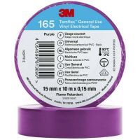 3M Temflex 15mmx10m Violett165PR1EVinyl-Isolierband 0.15mm 7100184729