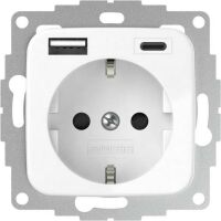 2USB 2U-449368 presa contatto di terra Protezione per i bambini con uscita