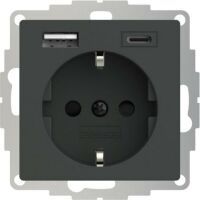 2USB STECKDOSE MIT 2 USB ANTH. MATT (JP-5503F    15W 3,0A)