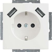 Busch-Jaeger FU SCHUKO 2X USB TYP A STU.WS (20 EUCB2USB-84)