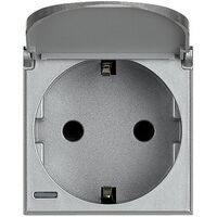 Bticino SCHUKOSTECKD ALU KLAPPDECKEL (HC4141PW)