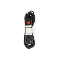 Nedis Steckdosenleiste / Schutzkontakt / Typ F (CEE 7/7) / 3-Wege / 5.00 m / 3680 W / 16 A / Art der Erdung: Seitenkontakte / 230 V AC 50/60 Hz / Buchsenwinkel: 45 ° / H05VV-F 3G1.5mm² / Ein-/Ausschalter / Schwarz