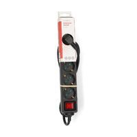 Nedis Steckdosenleiste / Schutzkontakt / Typ F (CEE 7/7) / 6-Wege / 1.50 m / 3680 W / 16 A / Art der Erdung: Seitenkontakte / 230 V AC 50/60 Hz / Buchsenwinkel: 45 ° / H05VV-F 3G1.5mm² / Ein-/Ausschalter / Schwarz