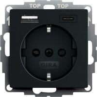 Gira SCHUKO-STECKD. 2F USB-A/C SWM (2459005 USB-A+ USB-C)