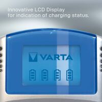Varta Ladegerät LCD Charger 12V/USB inkl. 4x AA 2600mAh - Charger - Nickel Metal Hydride (NimH)