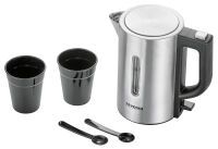 SEVERIN WK 3647 Wasserkocher 0.5L Reise 115/230V Edelstahl-geb?rstet-schwarz