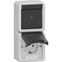 Gira KOMBI AUSWE/SCHUKO SENKR.KD GR (417630 WG-AP)