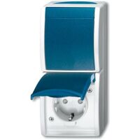 BUSCH JAEGER 2601/6/20 EBW-53 - Type F - 2P+E - Blue - White - IP44 - 250 V - 16 A