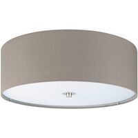 Eglo Leuchten Deckenleuchte DL/3 Taupe/Nickel-M. PASTERI