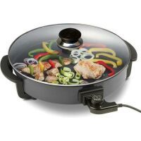 Silva Schneider PPF 1503A Partypfanne, 1500 W, 32cm, Glasdeckel