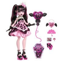Mattel Monster High Scary Sweet Birthday Draculaura-Puppe im Partykleid mit Ballon und Geschenk