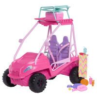Mattel Barbie Mysteries: Beach Detectives Ultimativer Strand-Buggy Spielset mit mehr als 10 Zubehört