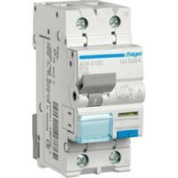 Hager FI-LS 1P+N 10KA B-13A 30MA A (ADA513D)