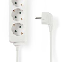 Nedis Steckdosenleiste / Schutzkontakt / Typ F (CEE 7/7) / 6-Wege / 1.50 m / 3680 W / 16 A / Art der Erdung: Seitenkontakte / 230 V AC 50/60 Hz / Buchsenwinkel: 45 ° / H05VV-F 3G1.5mm² / Weiss