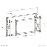Neomounts by Newstar video wall mount - 35 kg - 81.3 cm (32") - 139.7 cm (55") - 200 x 200 mm - 600 x 400 mm