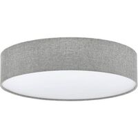 Eglo Leuchten Deckenleuchte Pasteri 3x E27 Leinen grau IP20 D 570mm