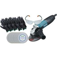 Makita MIT TRENNSCHEIB,BRILLE,HANDSCH (WINKELSCHLEIFERPAKET)