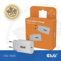 Club 3D Club3D Lifestyle Ladegerät USB-C 30Watt, 2Stk  weiß retail (CAC-3020)