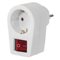 HAMA 2-POLIGER SCHALTER  WEIß (STECKDOSENADAPTER)