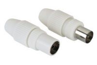 Hama Koax-Stecker und Koax-Kupplung im Set, klemmbar