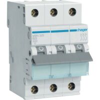 Hager LS-SCHALTER 3P  25A-B 6KA 3PLE (MBN325)