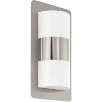 Eglo Leuchten LED-Wandleuchte Cistierna AL-2 E27 Edelstahl/weiss