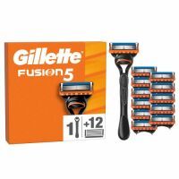Gillette Fusion5 Rasierer für Männer, 1 Gillette Rasierer, 12 Ersatzklingen