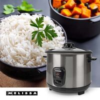 MELISSA Reiskocher / 1,5 l / 500 W / Antihaftbeschichtung / Abnehmbare Schüssel / Dampfgareinsatz / Warmhaltefunktion / Automatische Abschaltung