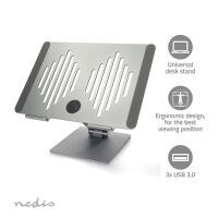 Nedis Notebook-Ständer / Stromversorgung über USB / 17 " / Faltbar