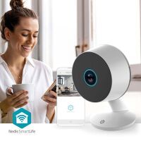 Nedis SmartLife Innenkamera / 3MP Full HD 1296p / Cloud Storage (optional) / microSD (not enthalten) / Onvif / mit Bewegungssensor / Nachtsicht / Weiss