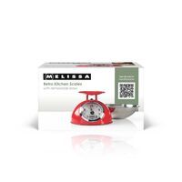 MELISSA Retro-Küchenwaage / Analog / Metallgehäuse / Abnehmbare Schale / Max. 5kg / 25-Gramm-Schritte / Rot